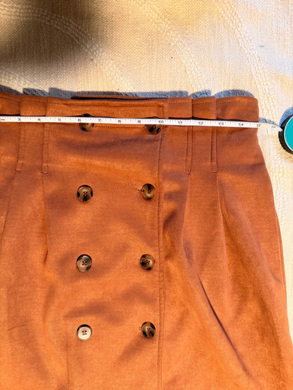Haute Monde Dark Academia Library Core Orange Suede Feel Skirt - Picture 8 of 10